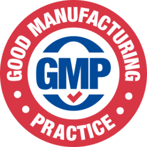 GMP certified manufacturing badge